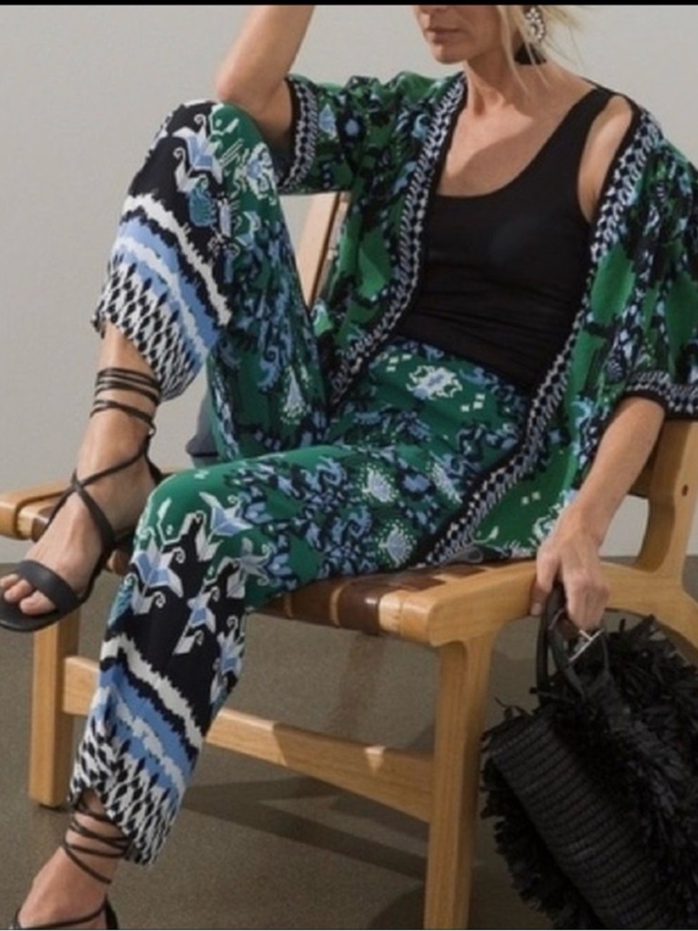 NWOT Chico's Ikat Print Wide Leg Pants